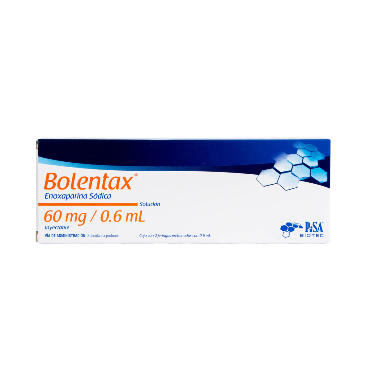 Bolentax 60mg/0.6ml Solución Inyectable 2 Jeringas Prellenadas, 0.6 ml c/u.