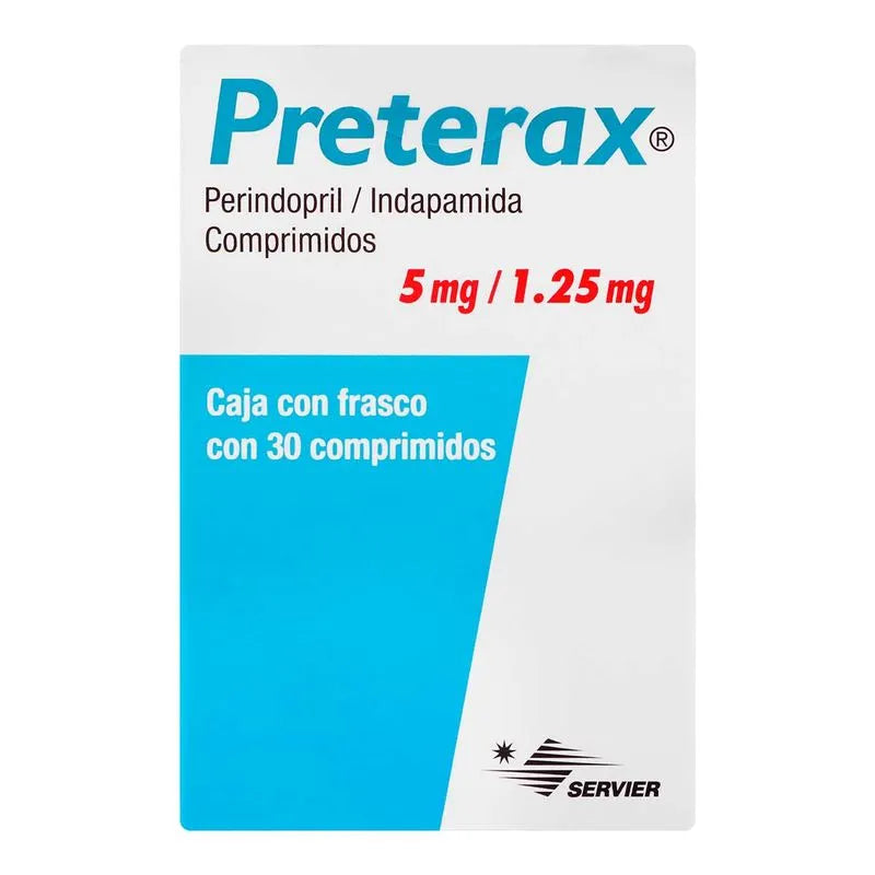Preterax 5mg/1.25mg, 30 Comprimidos.